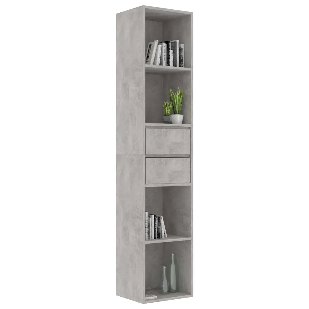 Libreria Grigio Cemento 36x30x171 cm in Truciolato