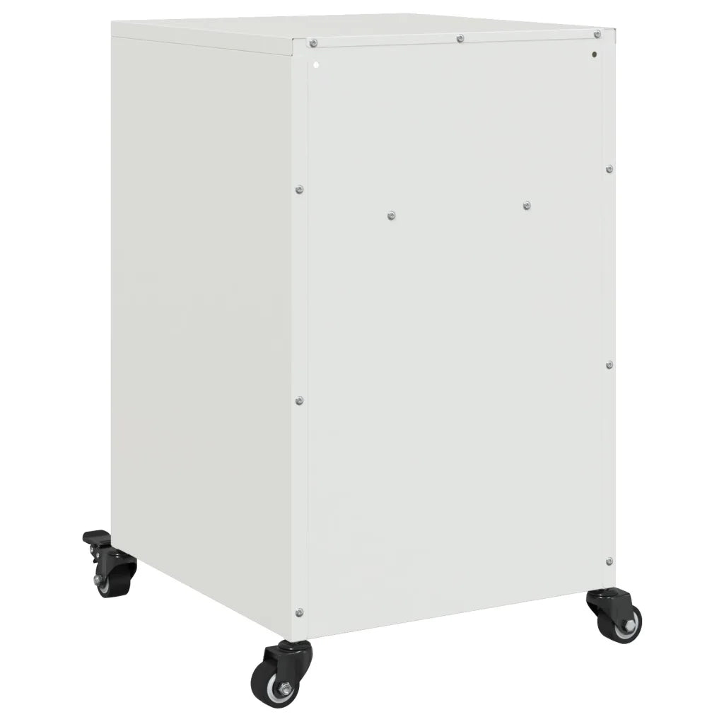 vidaXL Comodini 2 pz Bianchi 36x39x59 cm in Acciaio