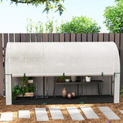 SERRA da parete 300x80x157 cm in plastica bianca con porta avvolgibile