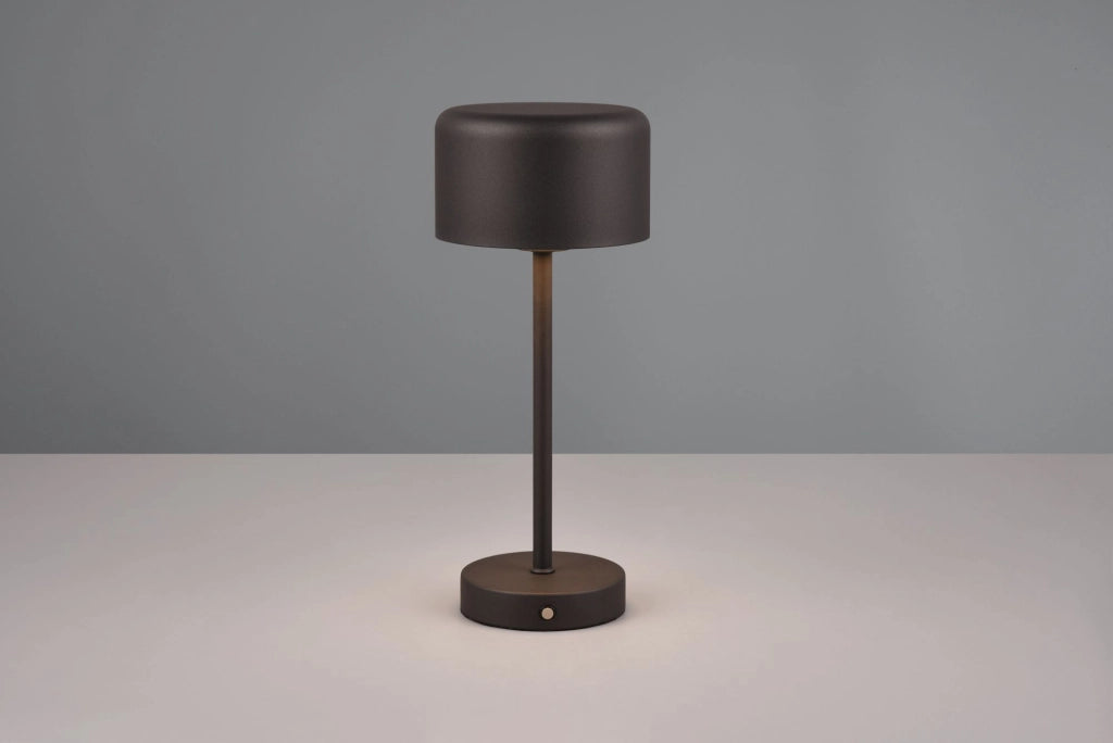 JEFF LAMPADA DA APPOGGIO RICARICABILE METALLO NERO ACCENSIONE TOUCH H. 30CM LED 1,5W 120lm, 3000K DIMMERABILE