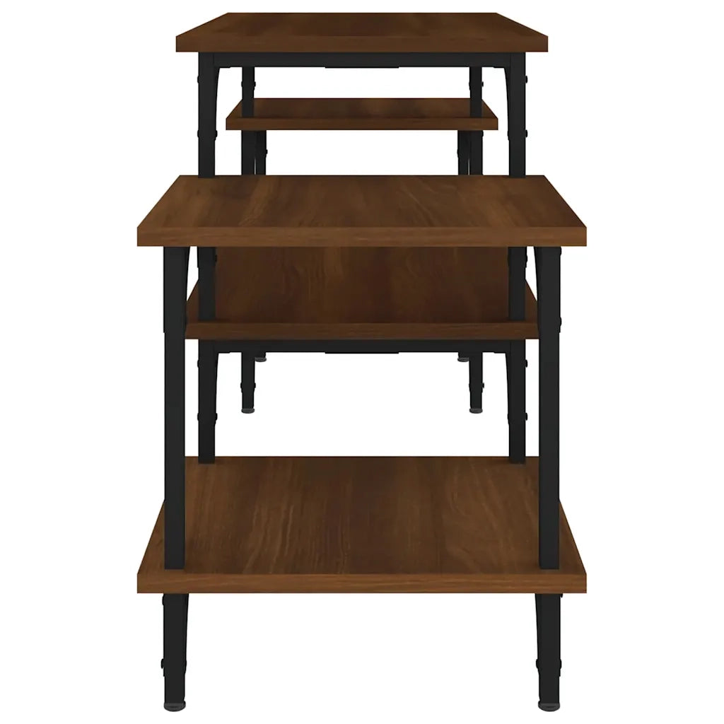 Mobile Porta TV Rovere Marrone 117x35x52 cm Legno Multistrato