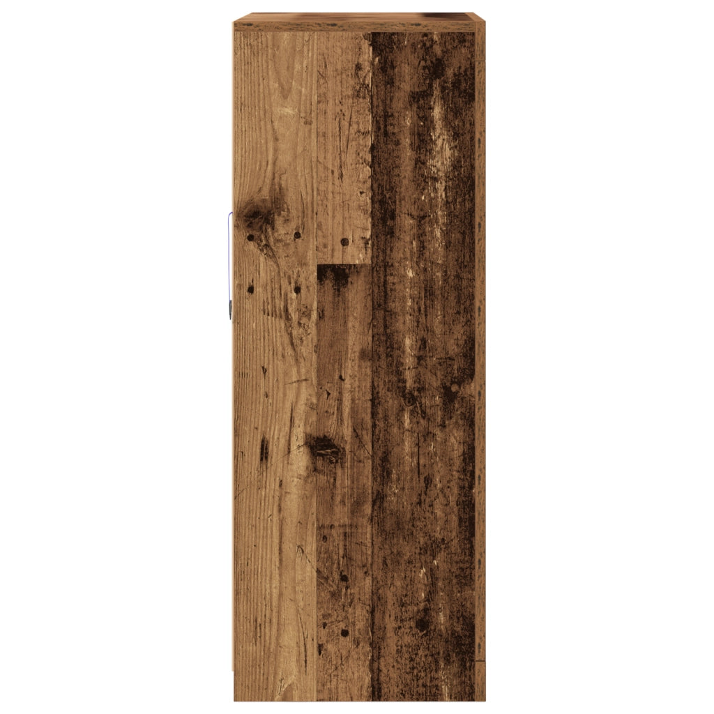 Mobile con luci LED Legno Vecchio 60,5x37x100 cm
