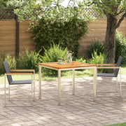 Set da Pranzo da Giardino  3 Pezzi in Legno Massello di Teak