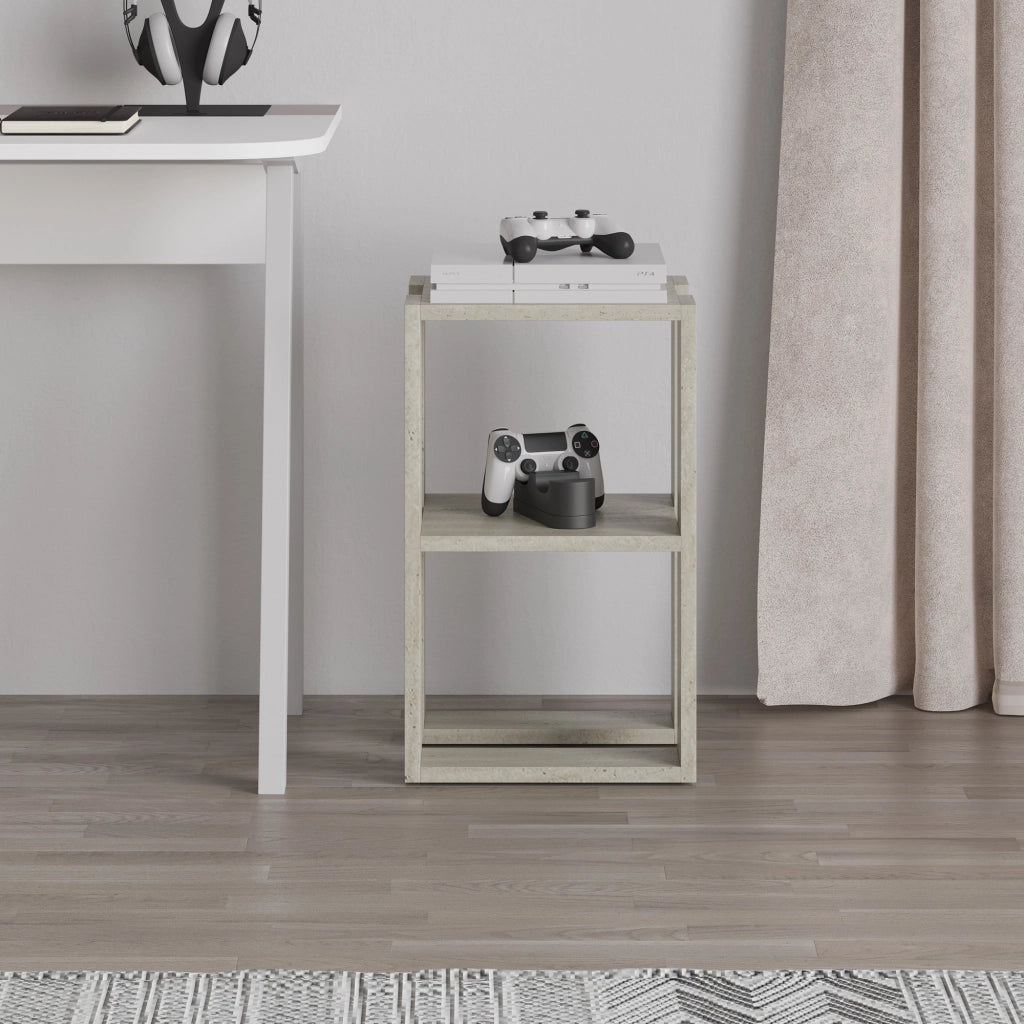 Comodino in legno "Lonie" 30 x 30 x 55 cm - Travertino