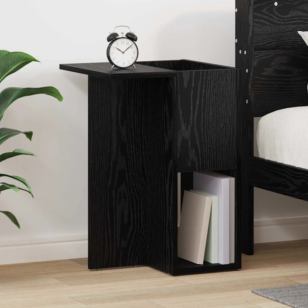 Tavolino Rovere Nero 35 x 40 x 55 cm Legno multistrato 891097