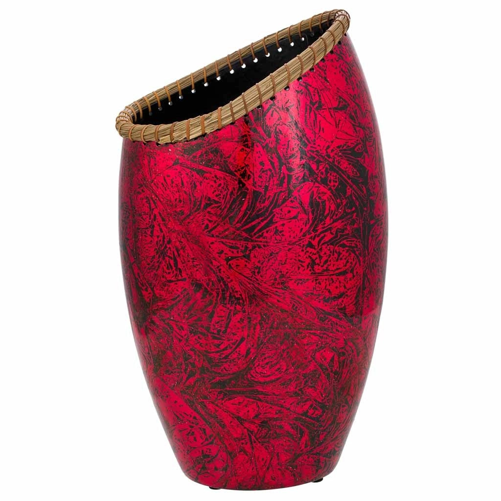 Vaso in ceramica rossa 28x17,5x48h