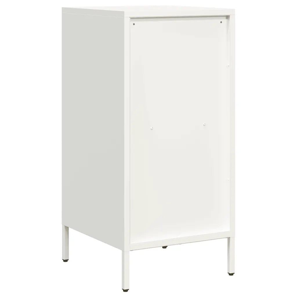 Credenza-Buffet-Armadio da cucina Bianca 35x39x73,5 cm in Acciaio Laminato a Freddo 561589
