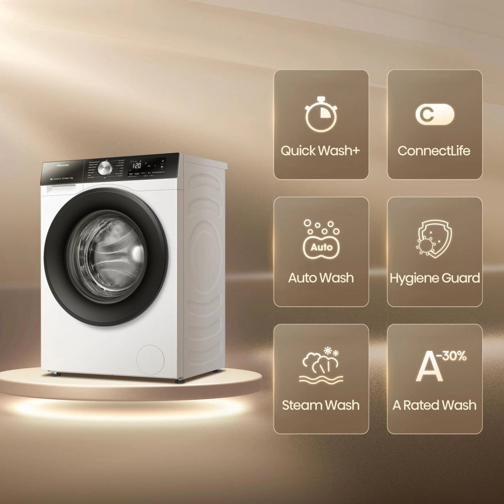 Hisense WF3S9043BW3 lavatrice Caricamento frontale 9 kg 1400 Giri/min Bianco