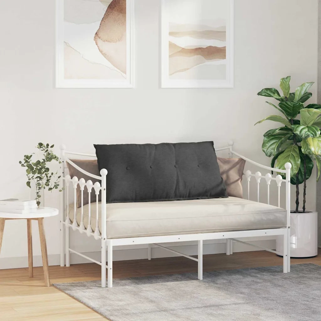 Cuscino per Schiena Grigio scuro 100 x 50 cm Tessuto in Cords 42014780
