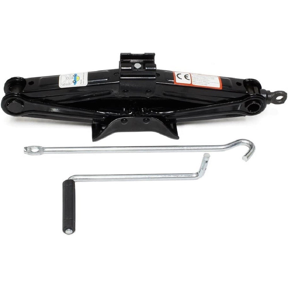Trade Shop - Cric A Pantografo Forbice Idraulico Sollevatore Auto Familiare Pickup 2000kg Nero -