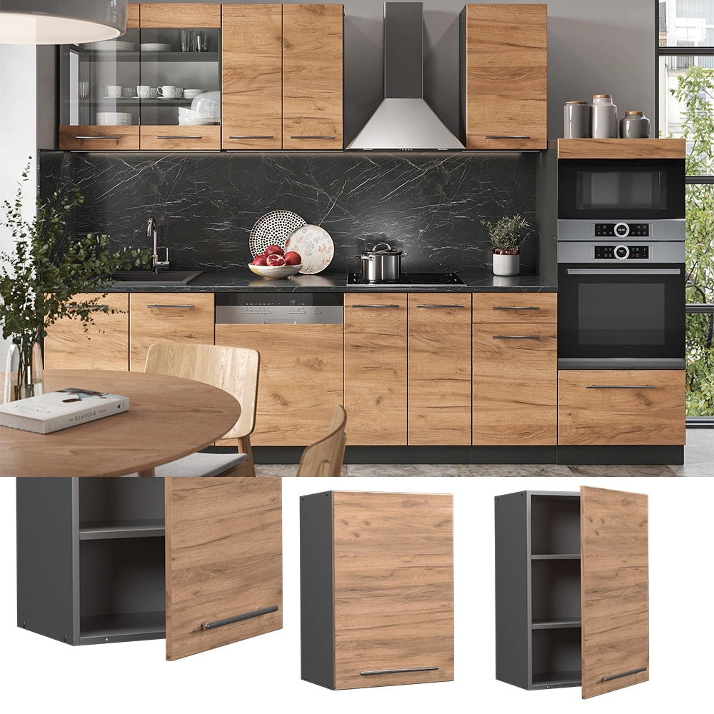 Pensile da cucina Fame-Line Rovere dorato/Antracite 50 cm Vicco