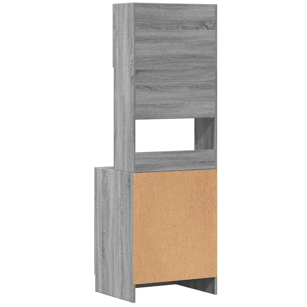 Mobile da cucina-Armadio da cucina Grigio Sonoma 60x50x180cm in Legno Multistrato