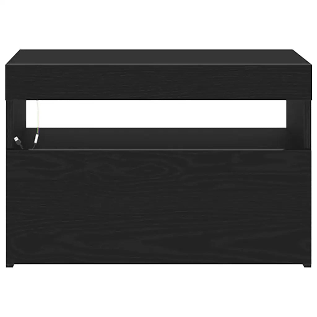 Armadio da Notte Rovere Nero 60 x 35 x 40 cm Legno multistrato 3333067