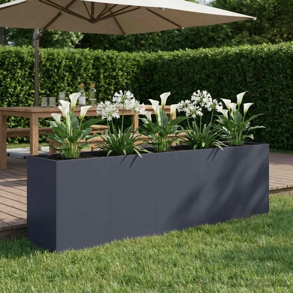 Vaso da giardino Antracite 200 x 40 x 60 cm 8005899