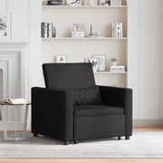Divano letto singolo 3 in 1 Convertibile in tessuto nero