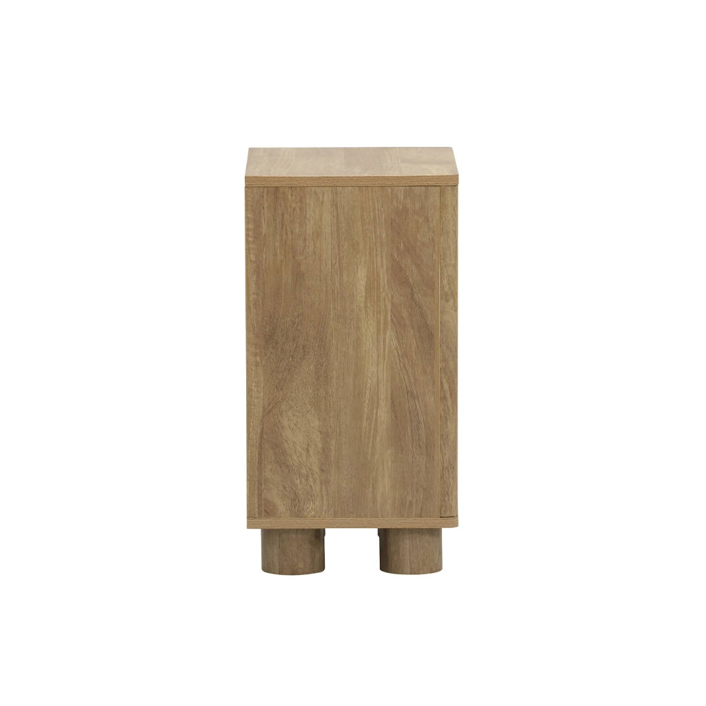 Set 2 comodini effetto legno di mango 1 anta reversibile, effetto