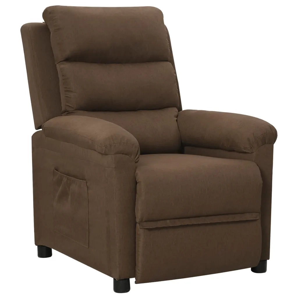 Poltrona Reclinabile Marrone in Tessuto cod mxl 32728
