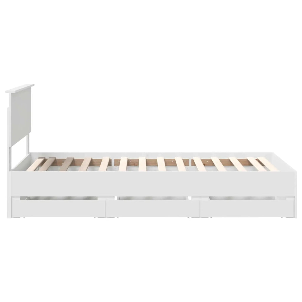 Struttura del letto Bianco 100 x 200 cm Legno Ingegnerizzato