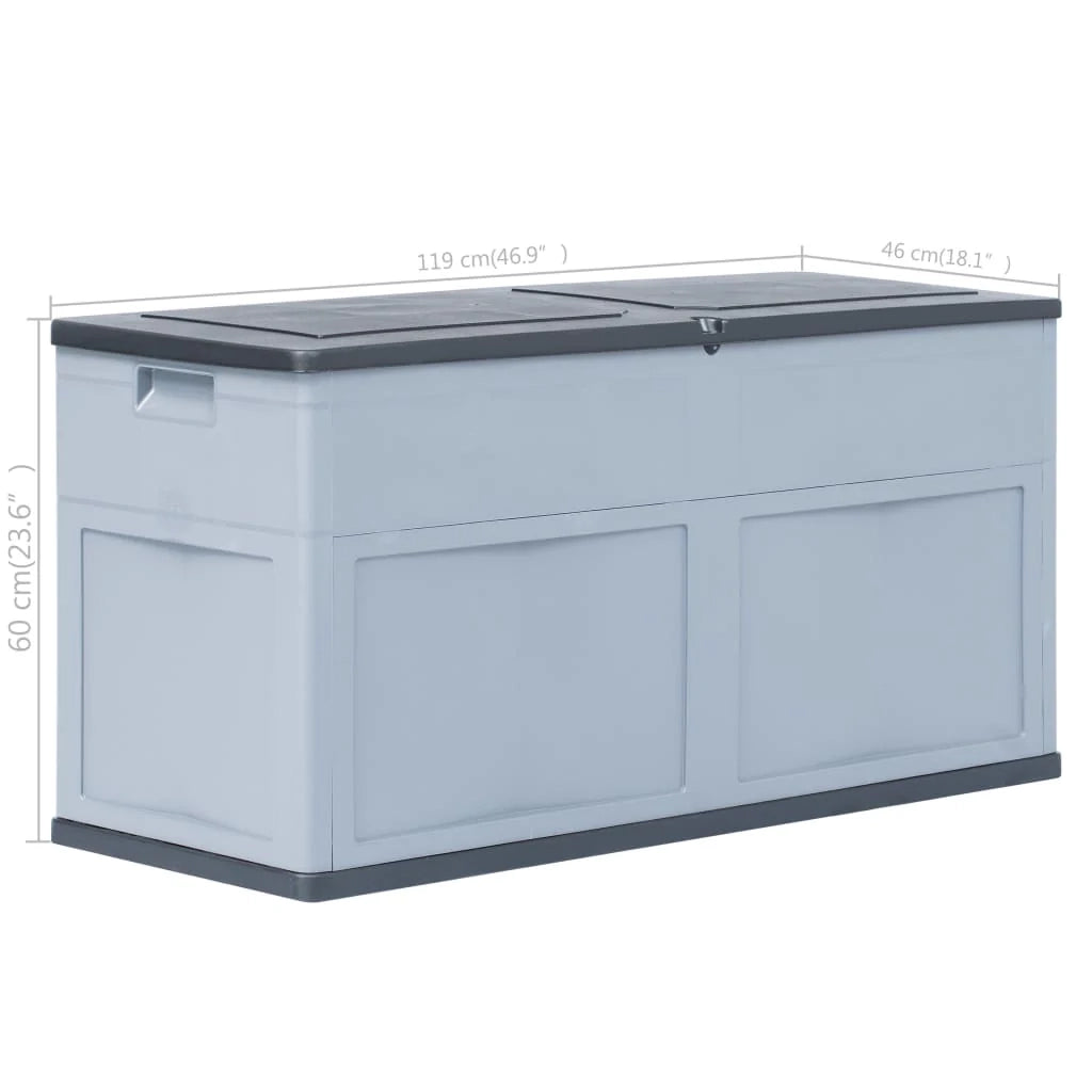 Baule/box da giardino 320 litri grigio/nero 02_0013030