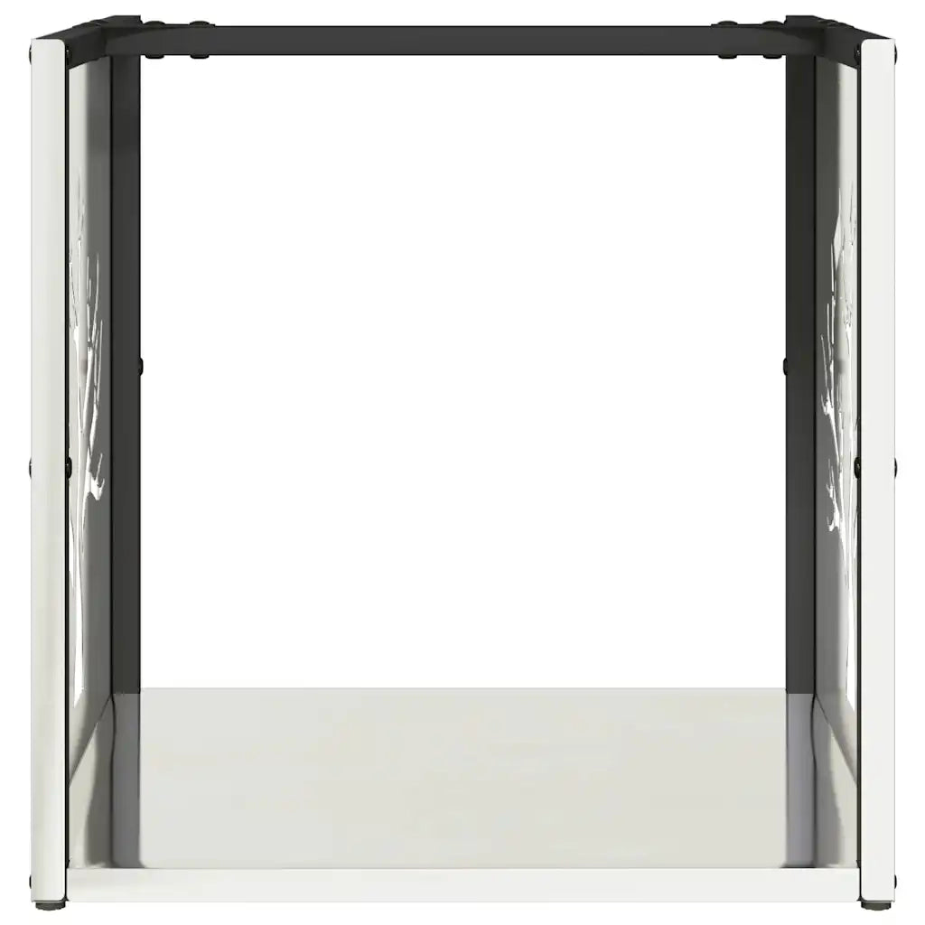 vidaXL Rastrelliera per Legna da Ardere 40x40x40 cm in Acciaio Inox