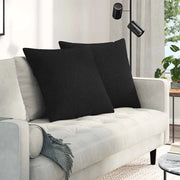 Cuscini da Divano 2 pcs Nero 80 x 80 cm Tessuto