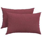 Cuscini da Divano 2 pz | Cuscini per sedie Rosso Vino 60 x 40 cm Tessuto