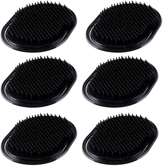 6 set di spazzole e pettini per la sacchettona, spazzole per la mano, pettine portatile, spazzola per la barba, spazzola creativa per la testa, pettini per uomo e animali domestici