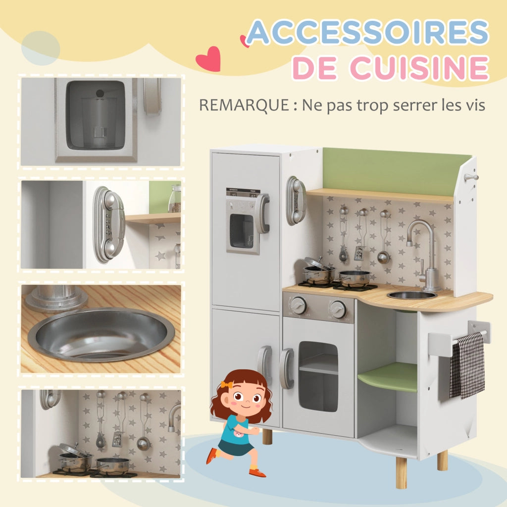 Casetta Bambini Cucina Gioco ¨C zephmum ¨C Bianco 84x34x89 cm
