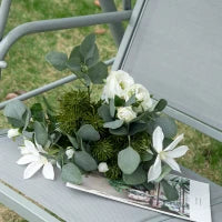 Dondolo da Giardino a 3 Posti con Tetto in Metallo, 170 x 110 x 153 cm, Grigio e Argento