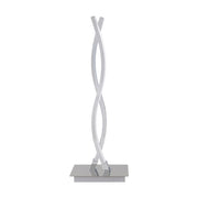 Lampada Da Tavolo Moderna Lasana 2 Acciaio Cromo 2 Luci Led Integrato 5,5W