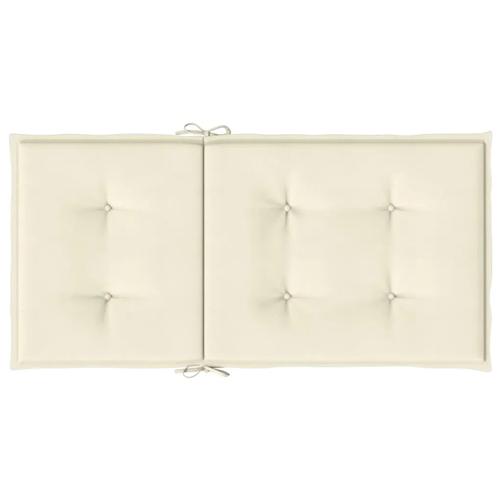 Cuscini per Sedia 2 pz Crema 100x50x3 cm in Tessuto Oxford