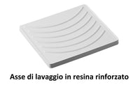 Lavatoio e Coprilavatrice in PVC 109x60x89 cm Forlani Tidy Bianco Lato Destro