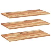 3 pz Mensole da Parete | Scaffali a Parete | Ripiano a parete 100x40x2 cm Legno Acacia Rifinito a Olio