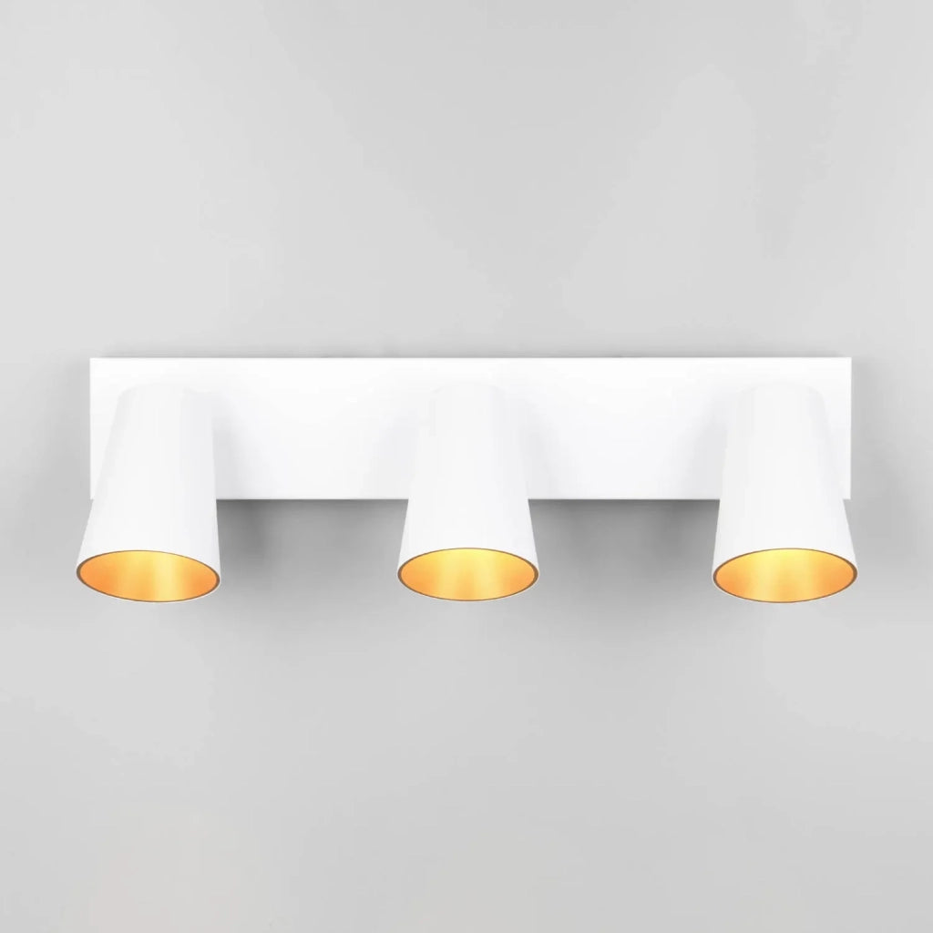 LÚZETE - SPOT SOFFITTO/PARETE 3 LUCI METALLO BIANCO GU10 SILVANO
