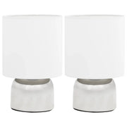 Lampade da Tavolo 2 pz Pulsanti Touch Bianche E14 CFW1158974