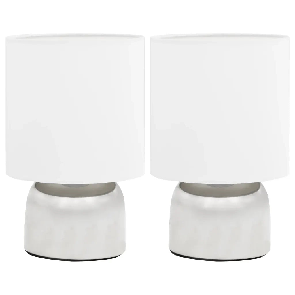 Lampade da Tavolo 2 pz Pulsanti Touch Bianche E14 CFW1158974