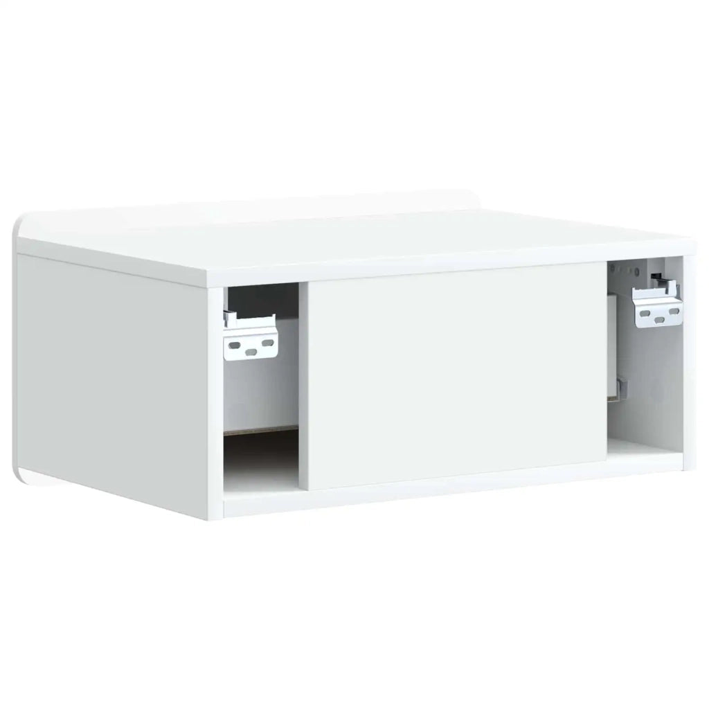 Set di 2 Comodini | Armadio da Notte | Mobiletto da notte a muro Bianco 49 x 34,5 x 24 cm
