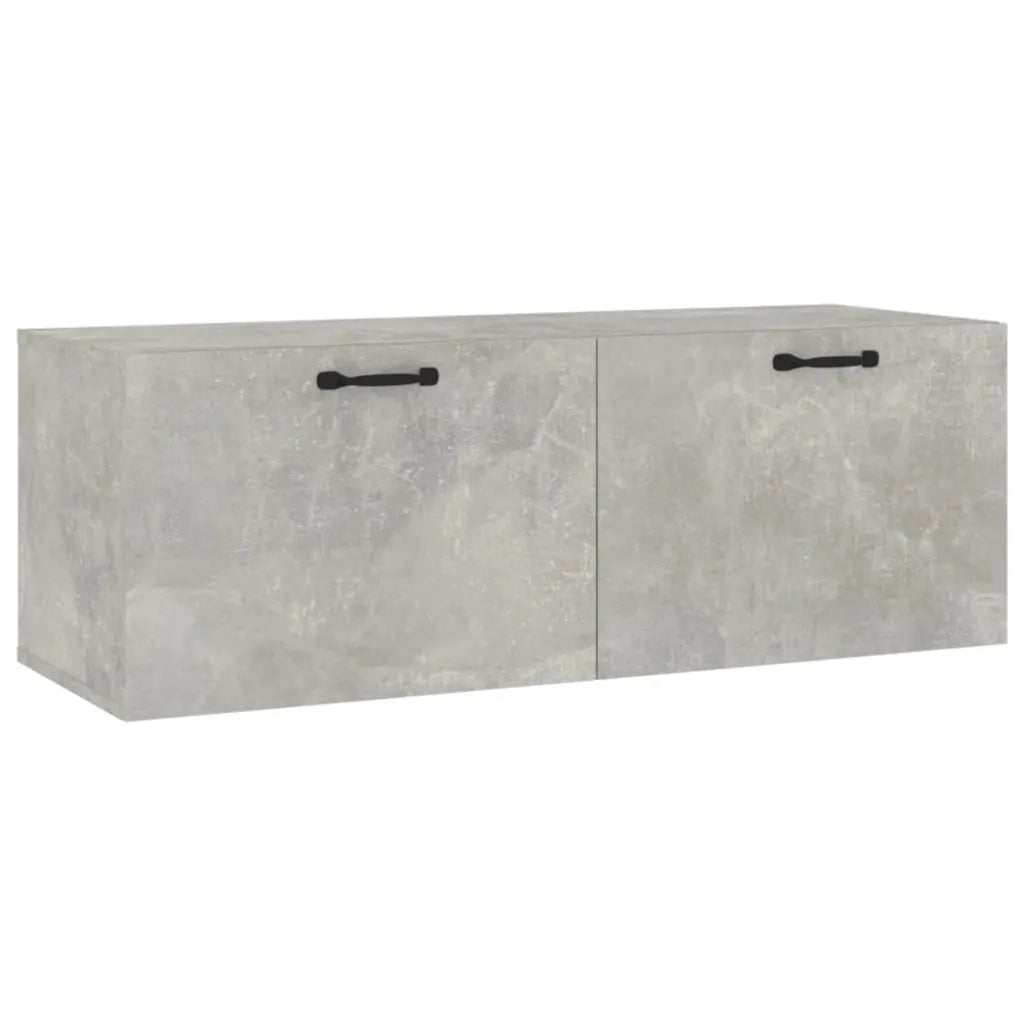 Armadietto a Muro | Mobile Pensile Grigio Cemento 100x36,5x35 cm Legno Multistrato