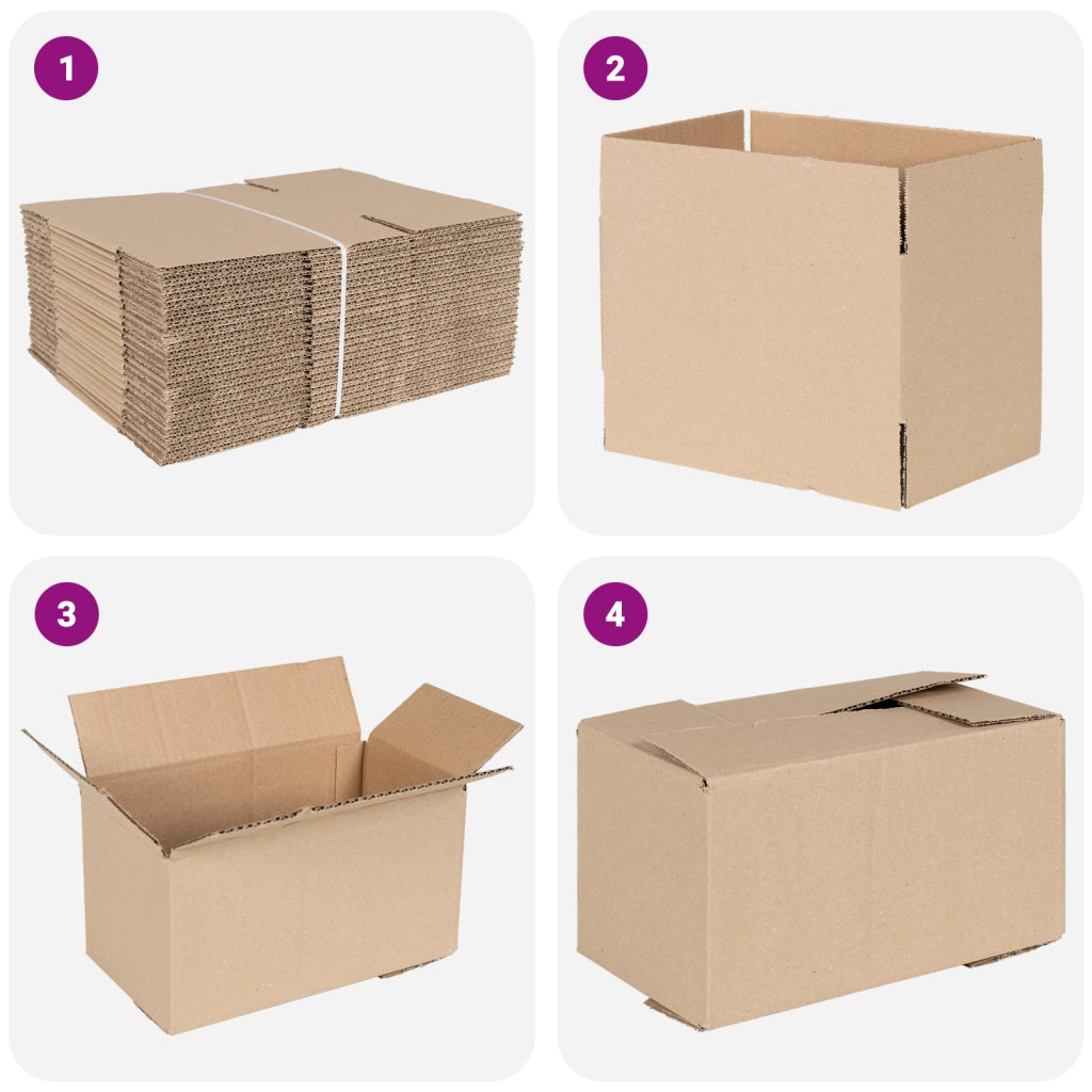 Scatola Pieghevole 50 pcs 24x13x13 cm Cartone