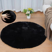 Tappeto Rotondo Nero Fluffato per Camera da Letto Imitazione Pelliccia Tappeto Rotondo Pelliccia Tappeto per Soggiorno Lavabile Tappeto per Notte Tappeto Rotondo Nero 

Modello: 90 cm