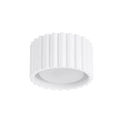Spot soffitto moderno rigato tondo bianco 10cm GX53