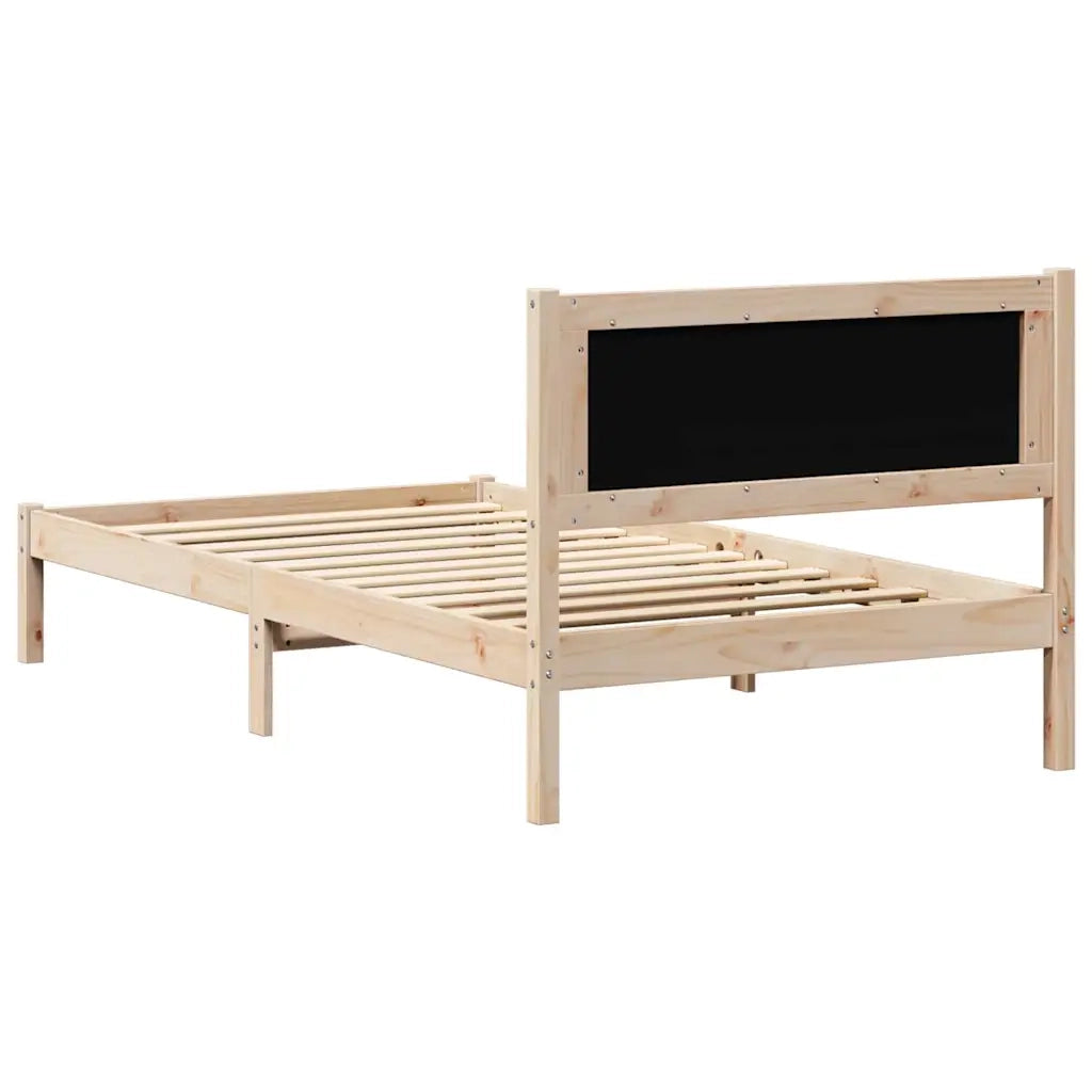 Struttura del letto Grigio scuro 100 x 200 cm Pino massello