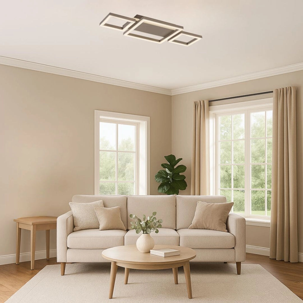 Plafoniera LED Glavian 5 luci grigio-beige Rabalux