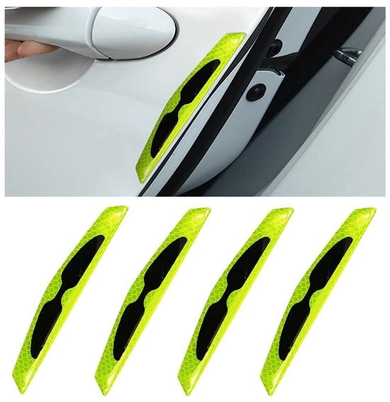 Protezione Anticollisione Auto 4 Pezzi - Protezione Angolo Porta - Protezione da Graffi - Striscia di Protezione Bumper Universale - Materiale Resistenente - Carta Riflettente - Protezione Porta