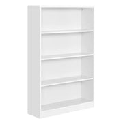 Libreria a 4 ripiani con ripiani regolabili in altezza per soggiorno camera da letto ufficio 80 x 24 x 121,5 cm bianco 12_0003484