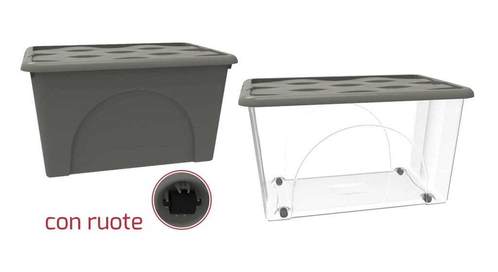 CONTENITORE  MULTIUSO 'STORAGE BOX' 30 lt, - Col. Grigio Talpa