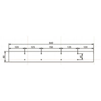 Base per tavolo 64x40 cm verniciatura a polvere nero Gambe quadrate tavolino