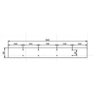 Base per tavolo 64x40 cm verniciatura a polvere nero Gambe quadrate tavolino
