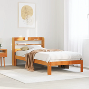 Letto senza Materasso-Struttura Letto Marrone Cera 100x200 cm in Legno di Pino 773684