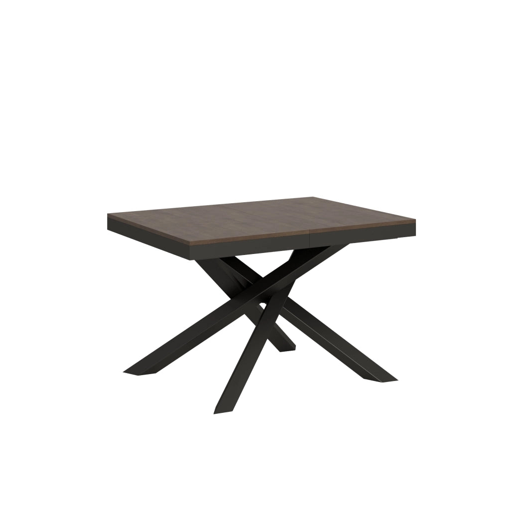 Tavolo allungabile 90x120/224 cm Volta Evolution Noce telaio Antracite